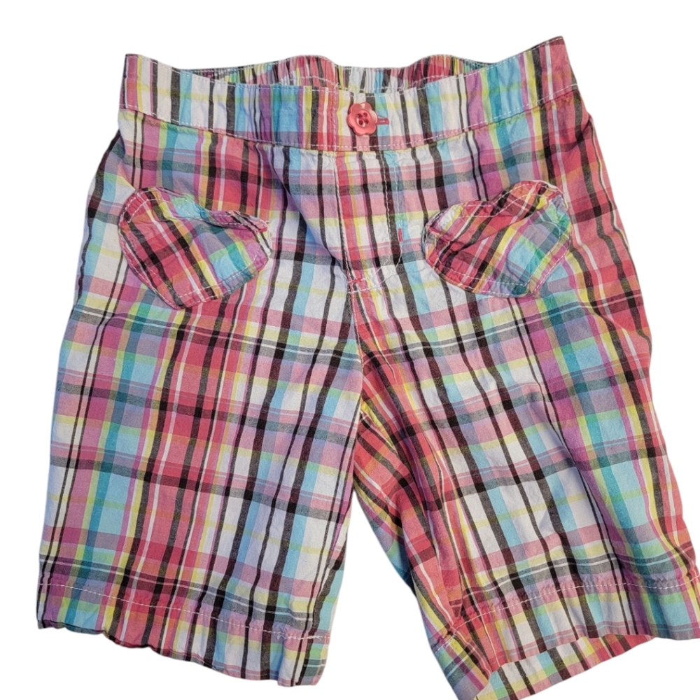 Colorful Plaid Shorts kids Girls Summer JUMPING BEAN Size 6x